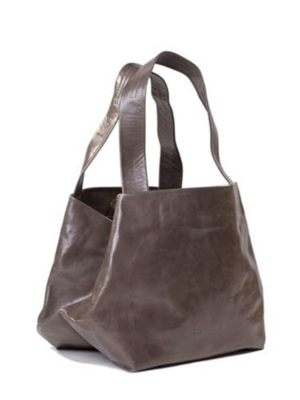 Kisim Cube Bag in matte brown